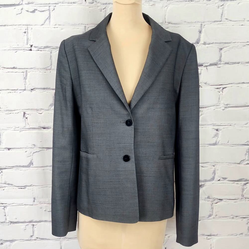 Theory Blazer Boy JKT Womens 6 Wool Blend Corpcore Professional Office Professor